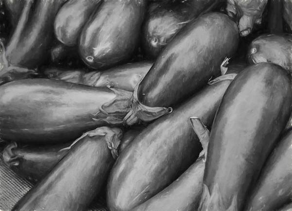 Farmer's Market Poster featuring the photograph Eggplants 3 by John Hoey