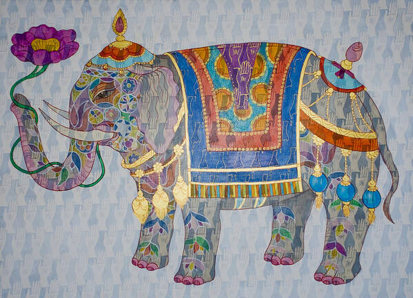 Elephant Poster featuring the painting Elephant by Jennifer Mazzucco