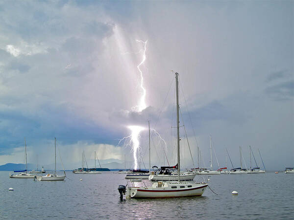 Lightning Poster featuring the photograph Emergence by Mike Reilly