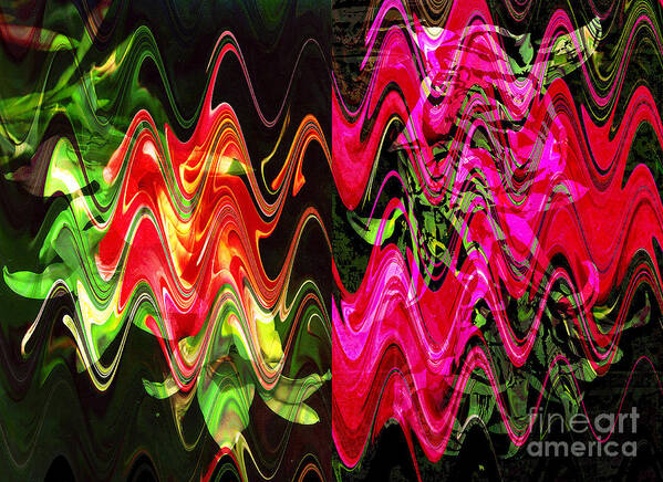 Abstract Poster featuring the digital art Energy by Yael VanGruber