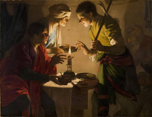 Hendrick Ter Brugghen Poster featuring the painting Esau Selling His Birthright by Hendrick ter Brugghen