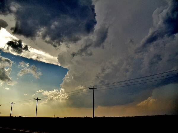 Texas Poster featuring the photograph Explosive Texas Supercell by Ed Sweeney