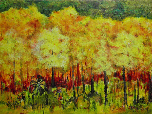 Fall Festival Poster featuring the painting Fall Festival by Terry Honstead