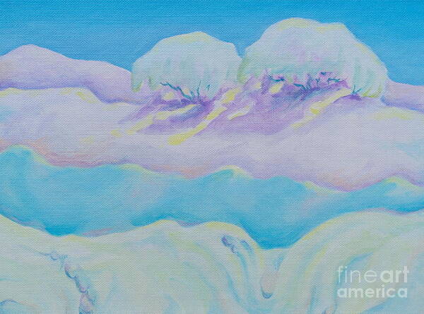 Acrylics Poster featuring the painting Fantasy Snowscape by Michele Myers