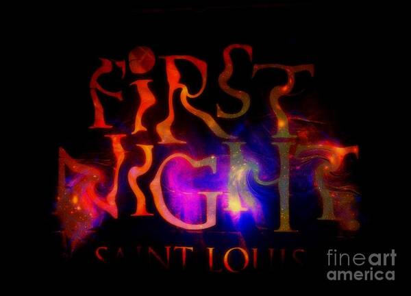  Poster featuring the photograph First Night Sign 2 by Kelly Awad