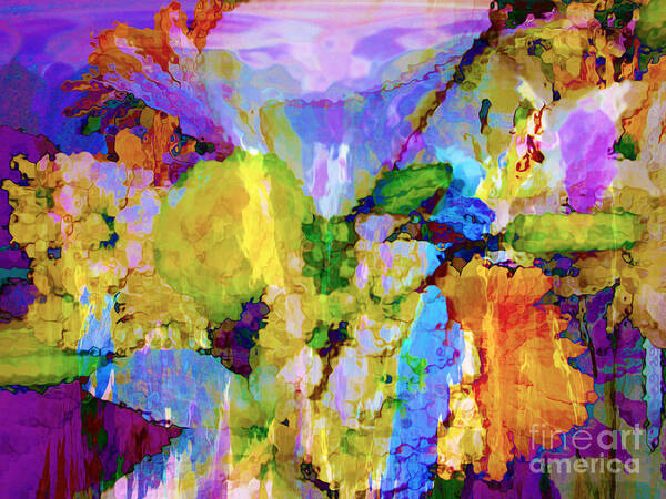 Abstract Poster featuring the photograph Floral Dreamscape by Ann Johndro-Collins