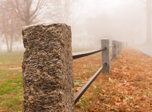 Autumn Poster featuring the photograph Foggy Morning in Ellington by Kyle Lee