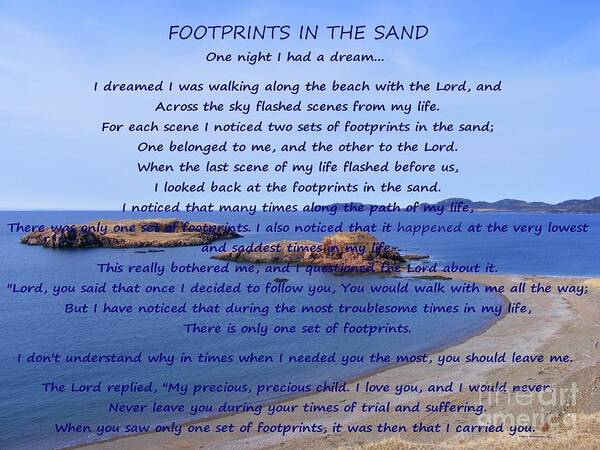 Footprints In The Sand 2 Poster featuring the photograph Footprints in the Sand 2 by Barbara A Griffin