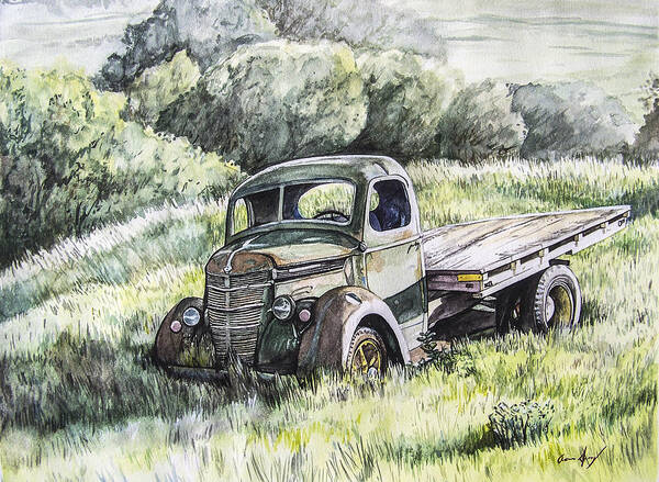 Truck Poster featuring the painting Forgotten by Aaron Spong