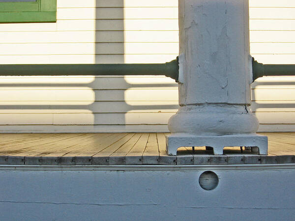 Fort Worden Port Townsend Washington Olympic Peninsula Porch Architecture Building Vintage Poster featuring the photograph Fort Worden Porch by Laurie Stewart