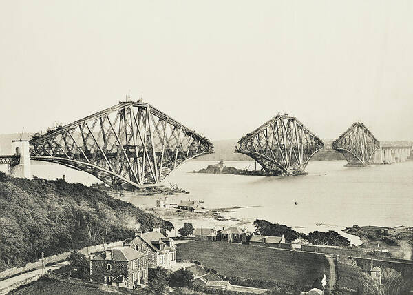 Forth Bridge Poster featuring the photograph Forth Bridge Construction by The Getty/science Photo Library