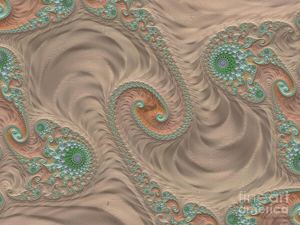 Fractal Poster featuring the digital art Fossilized by Jon Munson II
