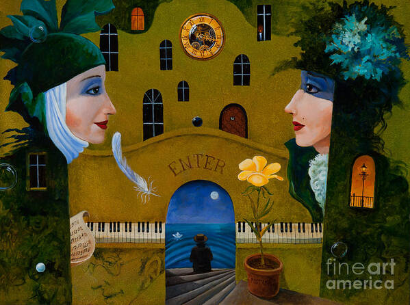 Figurative Poster featuring the painting Fourth Dream of Natasha by Igor Postash