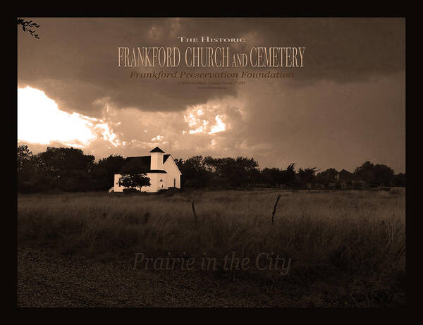 Frankford Church Poster featuring the photograph Frankford Church August Thunderstorm - Sepia by Robert J Sadler