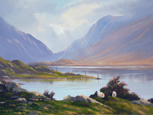 Landscape Gap Of Dunloe Poster featuring the painting Gap Of Dunloe by Cathal O malley
