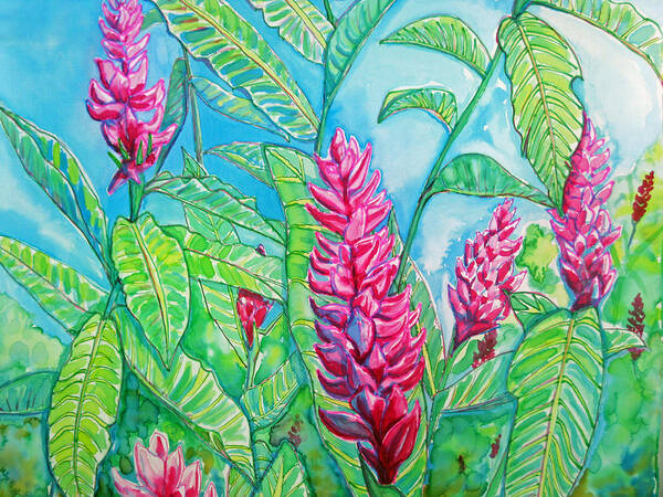 Ginger Poster featuring the painting Ginger Jungle by Kelly Smith