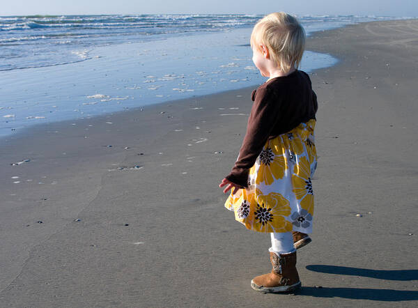 Beach Poster featuring the photograph Girl on Beach by Greg Graham