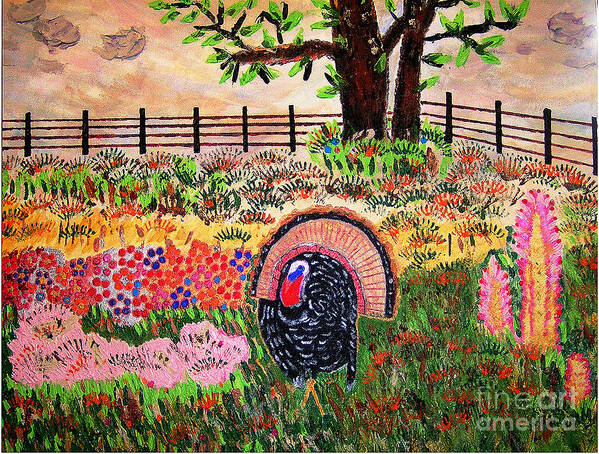 Turkey Poster featuring the painting Gobble Gobble by Robyn Louisell