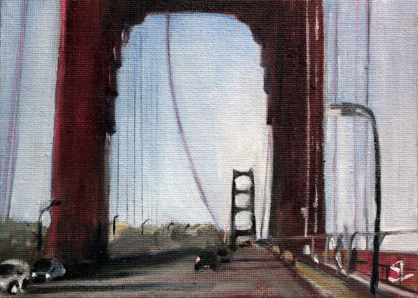 Bridge Poster featuring the painting Golden Gate by Sarah Lynch