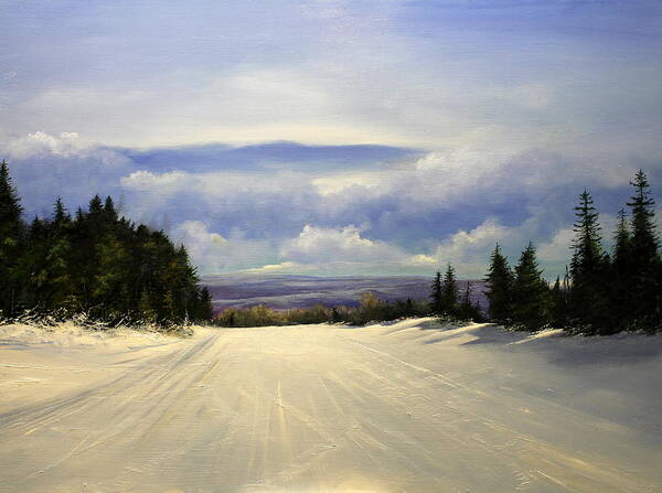 Vermont Poster featuring the painting Gonna Snow again by Ken Ahlering