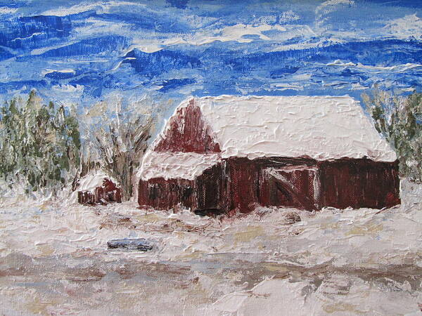 Landscape Poster featuring the painting Grandpa's Old barn by Lorraine Centrella