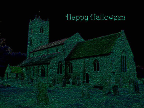 Halloween Poster featuring the photograph Halloween Churchyard by Stephanie Grant