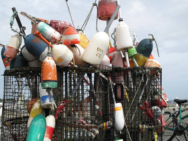 Buoys Poster featuring the photograph Hard Working Buoys by Barbara McDevitt