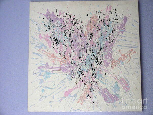 Acrylic Poster featuring the painting Heart Splash by Mars Besso