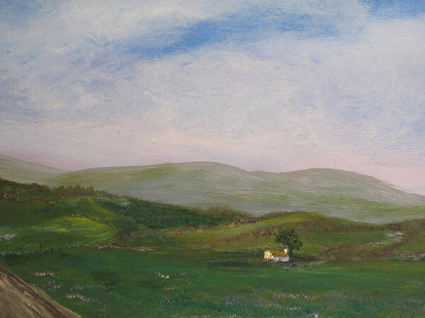 Landscape Poster featuring the painting Hills of Ireland by Barbara McDevitt