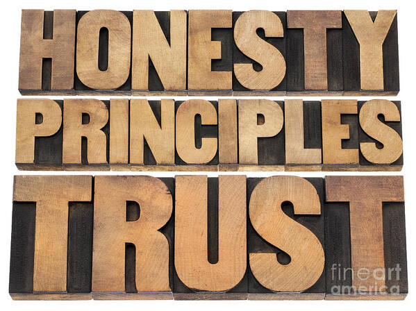 Abstract Poster featuring the photograph Honesty Principles And Trust by Marek Uliasz