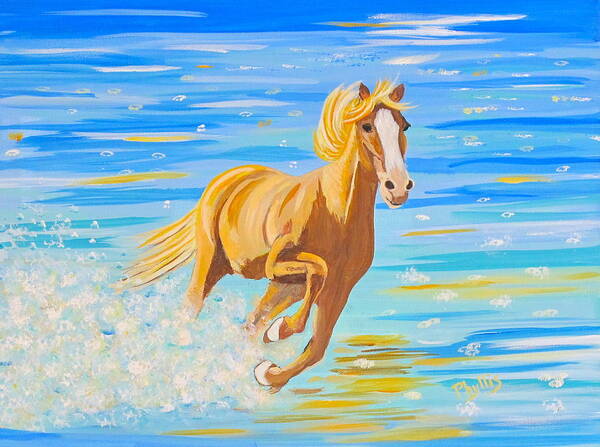 Horse Poster featuring the painting Horse Bright by Phyllis Kaltenbach
