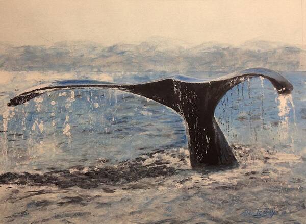 Whale Poster featuring the painting Humpback by Stan Tenney