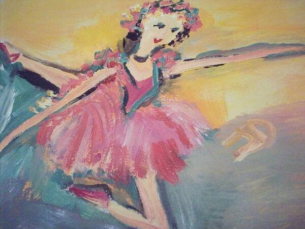 Love Poster featuring the painting I am dancing a love song by Judith Desrosiers