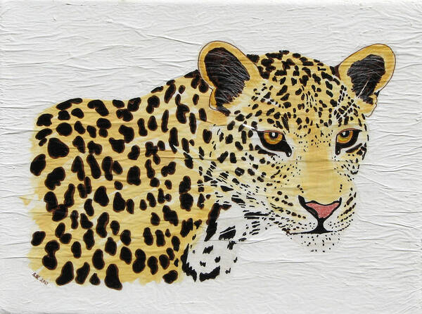 Leopard Poster featuring the painting I See You 2 by Stephanie Grant