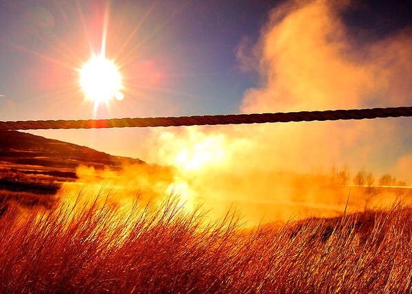 Sun Smoke Poster featuring the photograph Icelandic Sun by HweeYen Ong