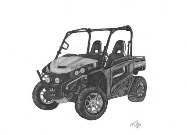 John Deere Poster featuring the drawing John Deere Gator by Patricia Hiltz