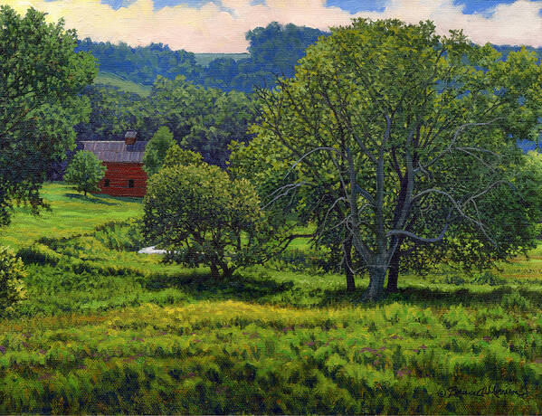 Landscape Poster featuring the painting July Summer Mid Afternoon by Bruce Morrison