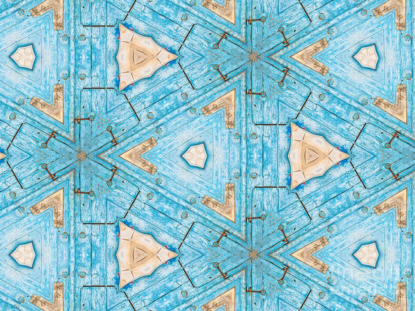 Turquoise Poster featuring the photograph Kaleidoscope In Turquoise by Agnieszka Kubica