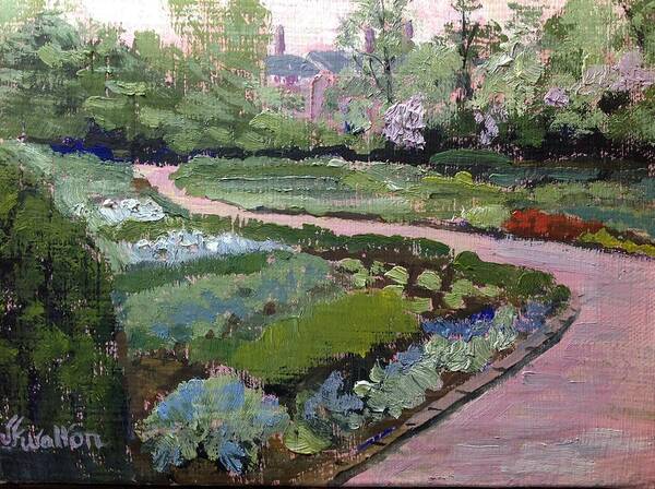 Garden Poster featuring the painting Kingwood Perennial Garden by Judy Fischer Walton