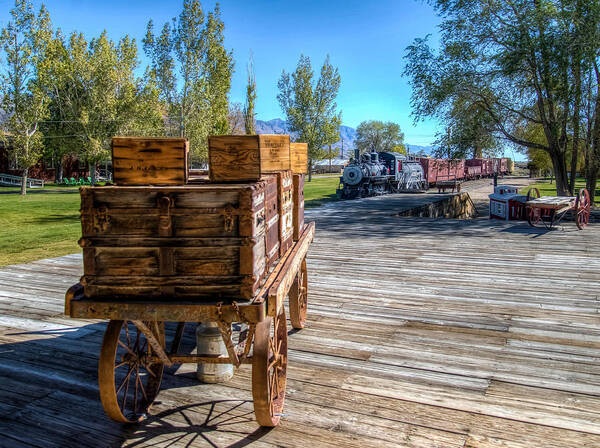 Railroad Poster featuring the photograph Laws Station by Mike Ronnebeck