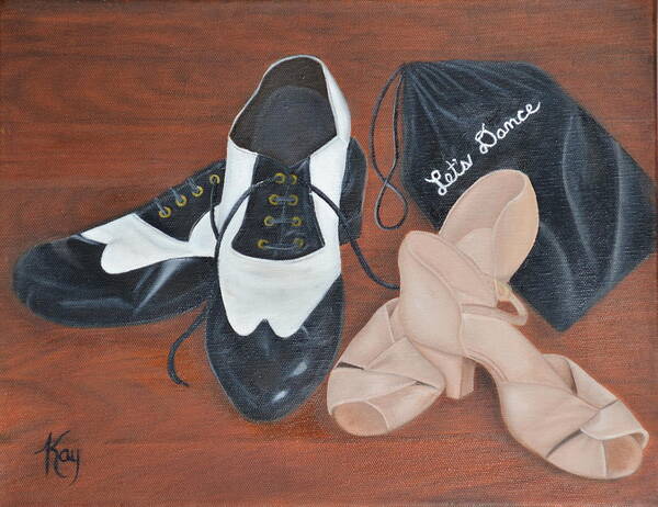 Dance Shoes Poster featuring the painting Let's Dance by Kay Daniels