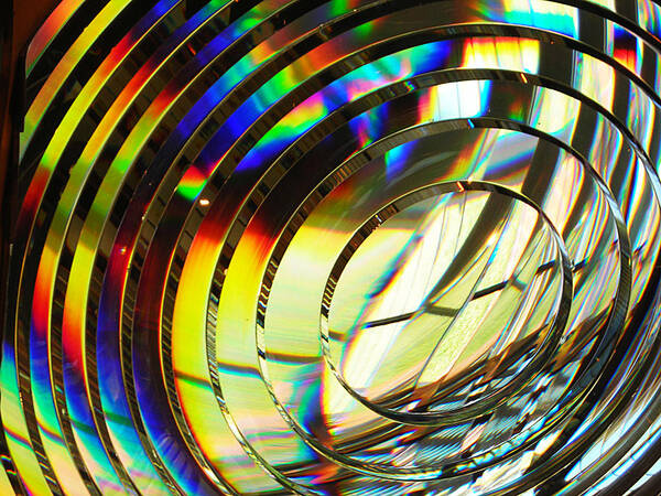 Light Poster featuring the photograph Light Color 1 Prism Rainbow Glass Abstract by Jan Marvin Studios by Jan Marvin
