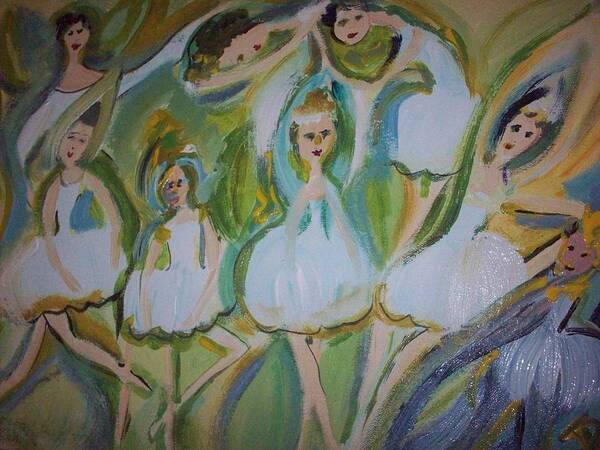 Ballet Poster featuring the painting Lily allegro ballet by Judith Desrosiers