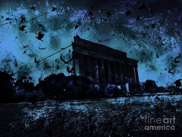 Lincoln Memorial Poster featuring the digital art Lincoln Memorial by Marina McLain