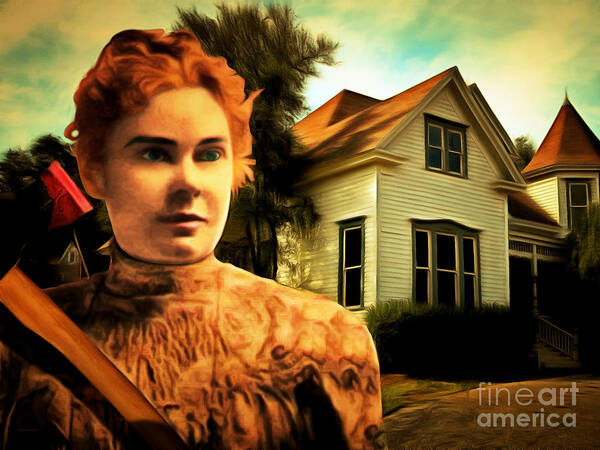 Celebrities Poster featuring the photograph Lizzie Borden Took An Ax 20141226 by Wingsdomain Art and Photography