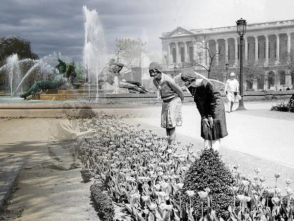 Philadelphia Poster featuring the photograph Logan Square Flappers by Eric Nagy