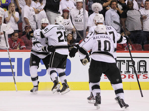 Playoffs Poster featuring the photograph Los Angeles Kings V Phoenix Coyotes - by Jeff Gross