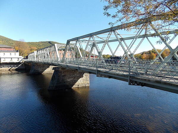 Shelbourne Poster featuring the photograph Main Street Bridge Shelbourne Falls by Nina Kindred