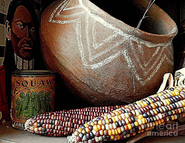 Nola Poster featuring the photograph Pottery And Maize Indian Corn Still Life In New Orleans Louisiana by Michael Hoard