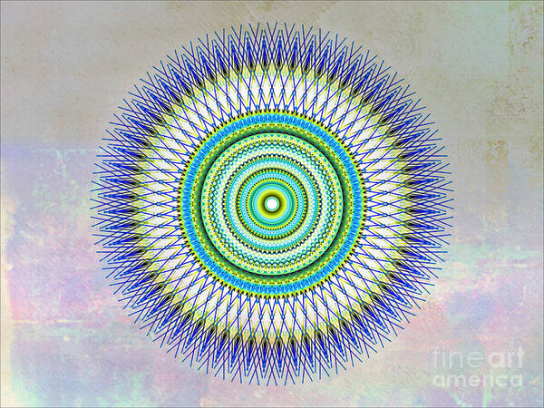 Digital Art Poster featuring the digital art Mandala #1 by Elaine Manley